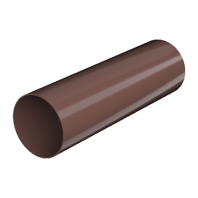 ТН ПВХ 125/82 мм, водосточная труба пластиковая (1,5 м), коричневый, шт. - 1